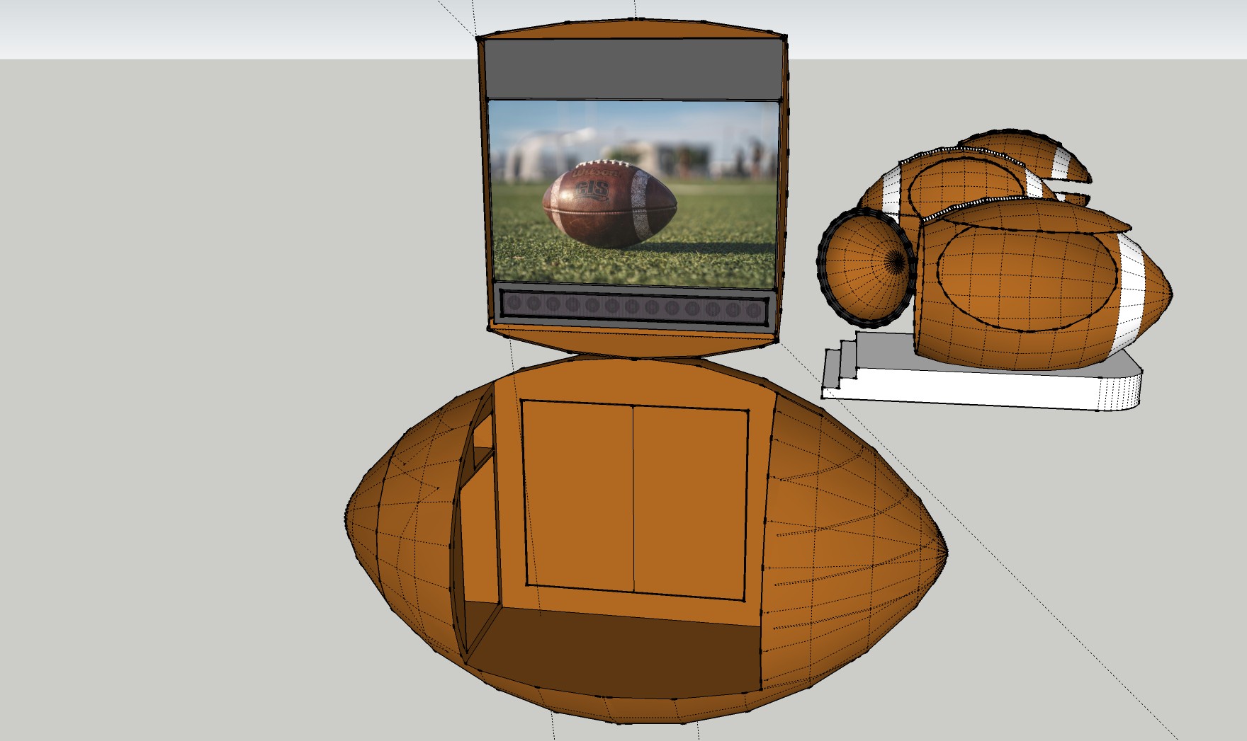 Kiosque événementiel en forme de ballon, modèle SketchUp
